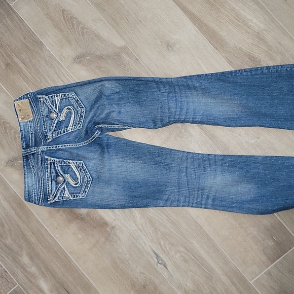 Silver Bootcut Jeans w27/l32 - Picture 2 of 4